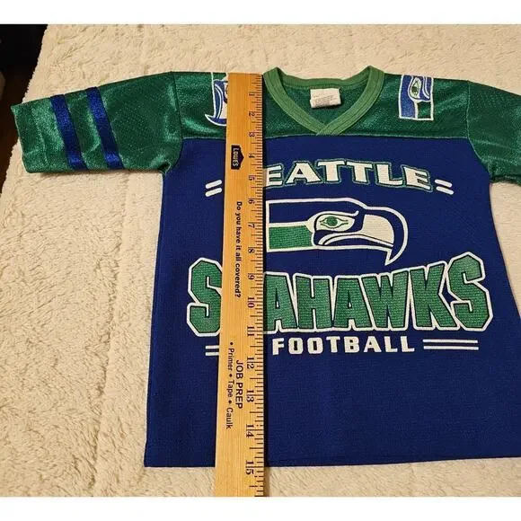Vintage Seattle Seahawks Football 3T, kids jersey. Single stitch. USA Made. Rare